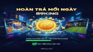 Cách nhận hoàn trả mỗi ngày 89King