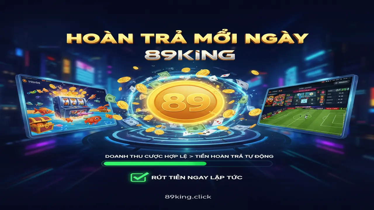 Cách nhận hoàn trả mỗi ngày 89King
