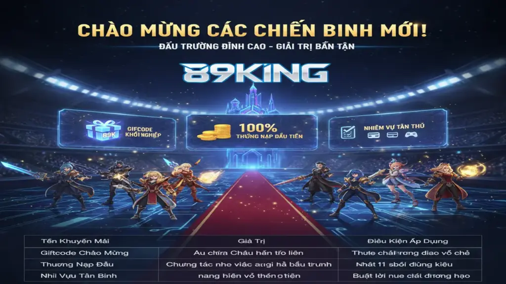 Tổng hợp khuyến mãi tân thủ 89King