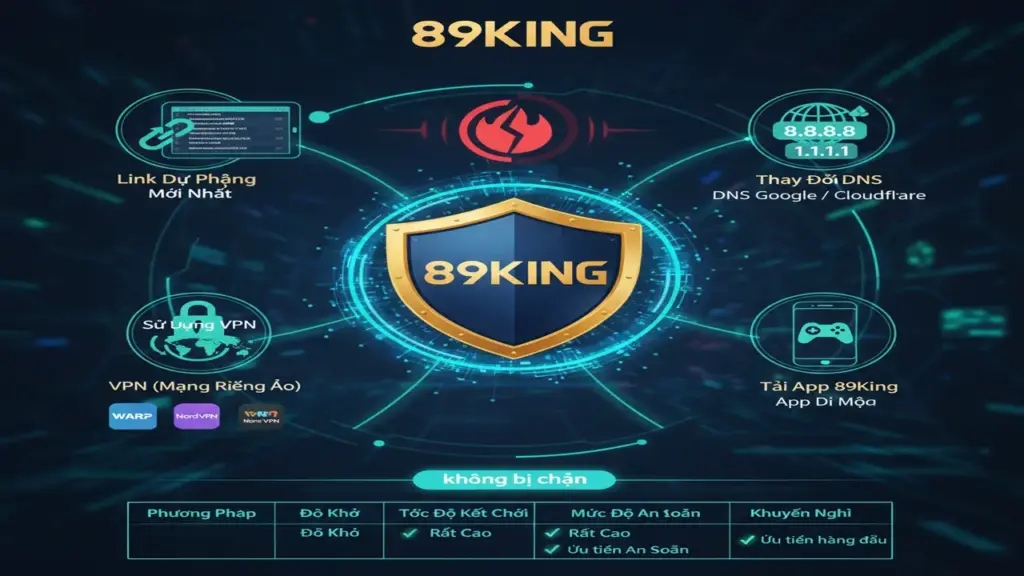 Cách vào link game không chặn 89King